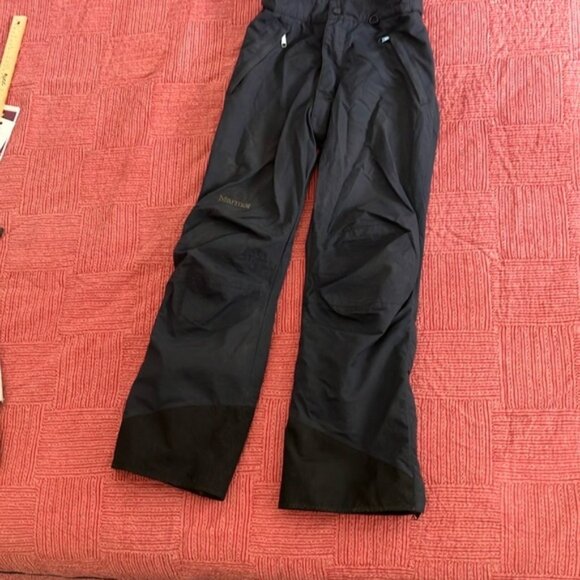 Marmot ski snowboard winter pants Black Mesh-Lined with removable knee pads - Picture 1 of 16